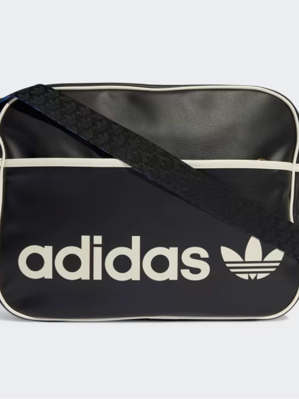Adidas ADICOLOR 70S VINTAGE AIRLINER faux leather messenger travel bag 70s